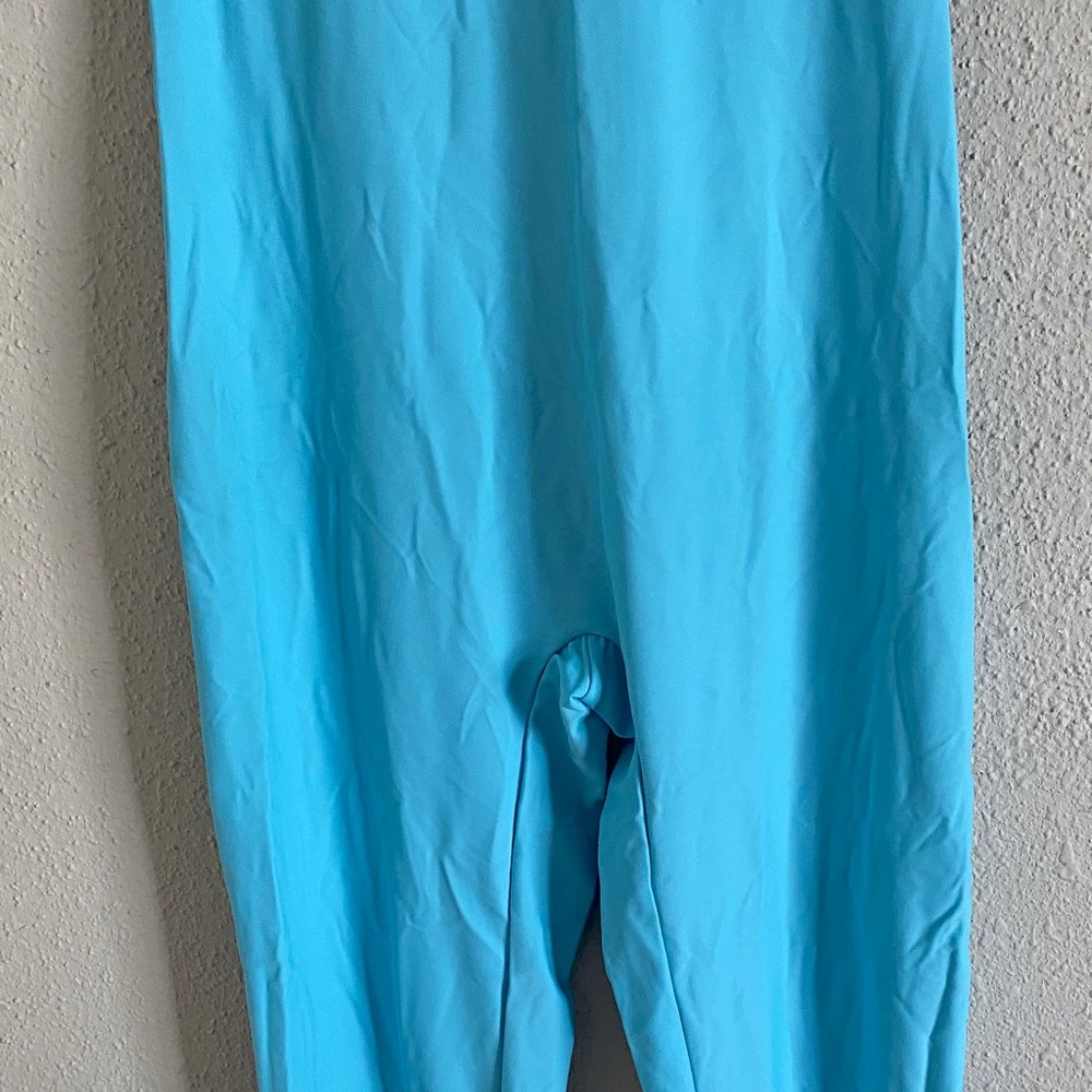 Seamless Blue Slimming Tank Unitard - Picture 4 of 6